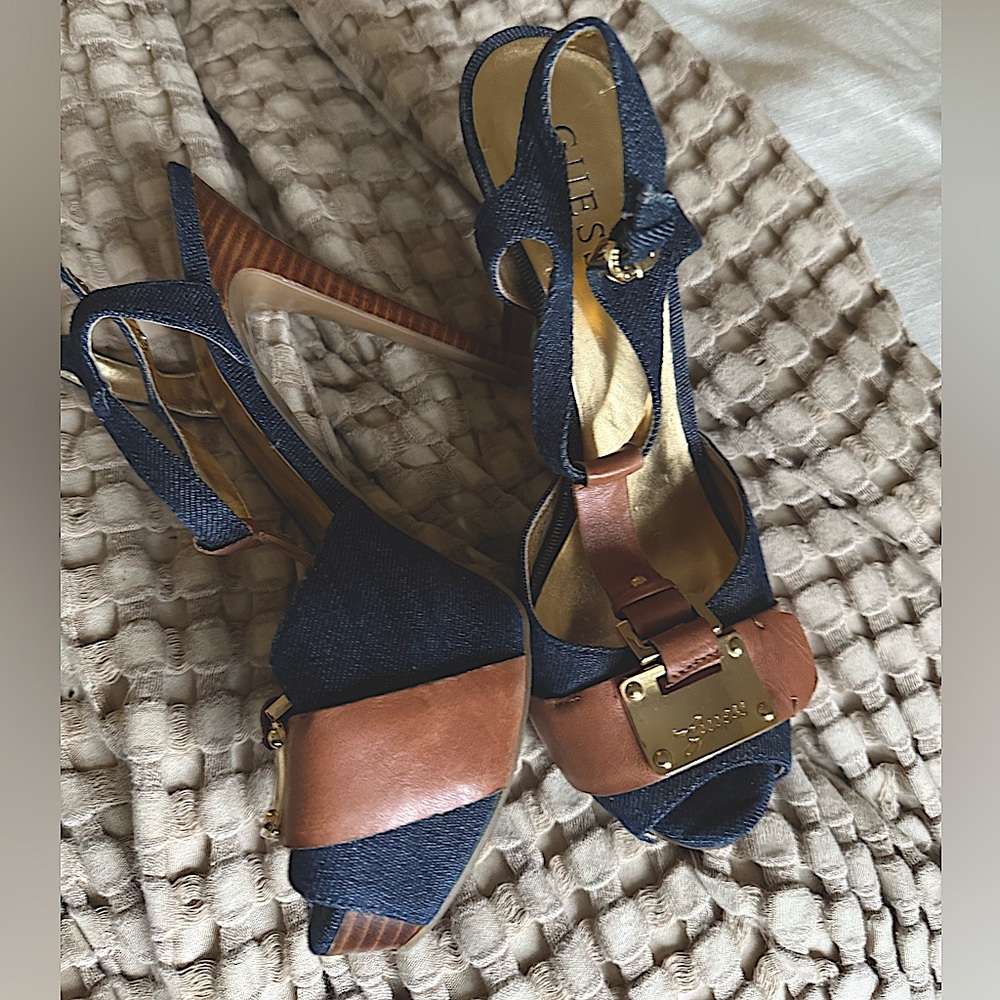 Guess denim heels